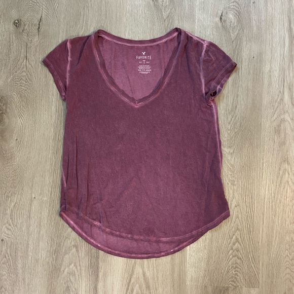 AE Violet V-Neck Tee - Picture 1 of 2